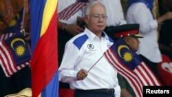 Malaysia's Prime Minister Najib Razak, seen here during National Day celebrations in Kuala Lumpur, Aug. 31, 2015, was also mentioned as a target in the alleged IS threat.