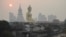 The giant Buddha statue of Wat Paknam Phasi Charoen temple is seen amid air pollution in Bangkok, Thailand, February 2, 2023.
