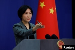 FILE - Chinese Foreign Ministry Spokesperson Mao Ning attends a news conference in Beijing, China, Feb. 3, 2023.