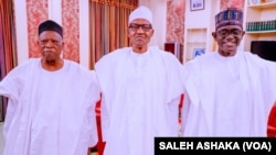 Buhari da Sanata Abdullahi Adamu da Mai Mala Buni