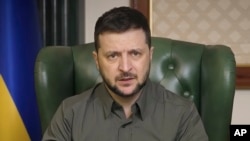 Rais wa Ukraine Volodymyr Zelenskyy (Ukrainian Presidential Press Office via AP)