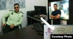 Montage of photos showing Iranian Kurdish First Lieutenant Fariborz Karamizand, who recently fled Iran saying his life was in danger for refusing orders to suppress anti-government protests. (Courtesy - Fariborz Karamizand)