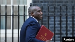 英国外交大臣戴维·拉米（David Lammy）在伦敦唐宁街。 资料照