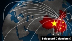 資料照：國際人權組織「保護衛士」報告的中國長臂管轄非自願回國案例圖。 （圖片源自於保護衛士官網）