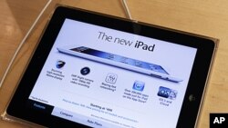 Apple's newest iPad is seen at the 5th Avenue Apple Store in New York, March 16, 2012.