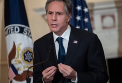FILE - Secretary of State Antony Blinken speaks on foreign policy at the State Department in Washington, March 3, 2021.