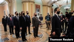 Article of impeachment against former president Trump delivered to Senate, Feb. 2, 2021.