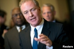 FILE - U.S. Representative Chris Van Hollen, a Maryland Democrat, wants to hear President Donald Trump's plans for creating good jobs.
