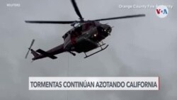 Fuertes tormentas en California provocan difíciles tareas de rescate 