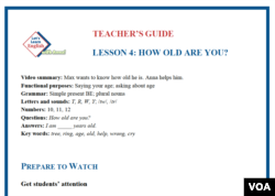 LLE - A Lesson 4: How Old Are You?