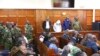 In dock from left to right, Peter Ngugi, Sylvia Wanjohi, Stephen Cheburet and Fredrick Leliman were sentenced in connection with the murders of three people, at Kenya's Milimani court, Feb. 3, 2023. 