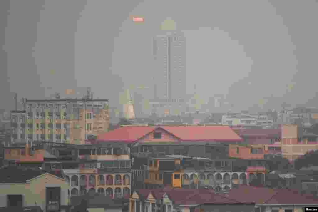 A view of the city amid air pollution in Bangkok, Thailand.