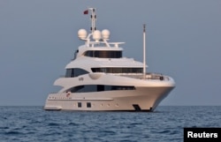 MySky superyacht owned by Russia's Igor Kesaev is seen in the waters of the Indian Ocean near Male, Maldives, March 4, 2022.