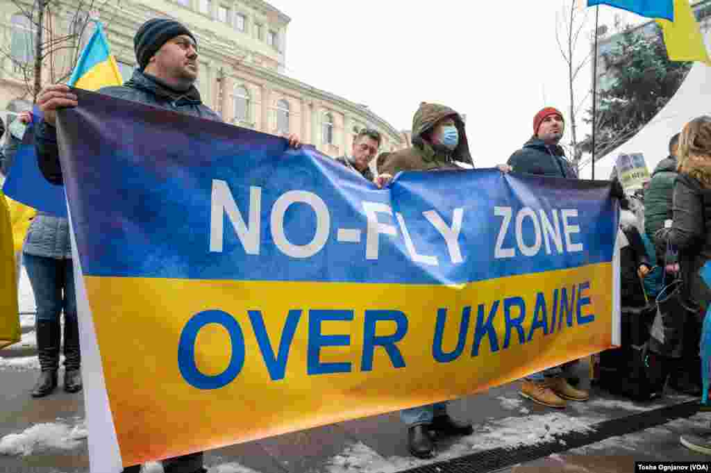 Rally in Skopje, North Macedonia. Support for Ukraine