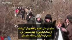 سازمان ملل تعداد پناهجویان گریخته از جنگ اوکراین را چهار میلیون تن اعلام کرد؛ گزارش سارا دماوندان 