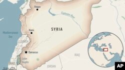 This is a map showing much of Syria.