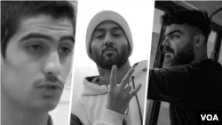سامان یاسین (راست)، توماج صالحی، محمد بروغنی؛ سه تن از معترضان زندانی در ایران
