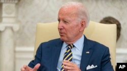 President Joe Biden speaks at the White House, Sept. 16, 2022, in Washington. 