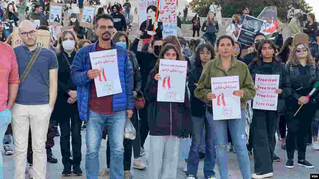 تجمع ایرانیان مقیم واشنگتن در حمایت از اعتراض‌های مردمی در ایران؛ جمعه ۲۳ سپتامبر