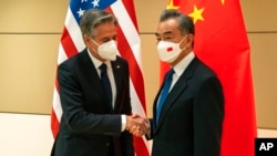 U.S. Secretary of State Antony Blinken meets with China's Foreign Minister Wang Yi during the 77th U.N. General Assembly, Sept. 23, 2022.