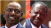 Willian Ruto and Raila Odinga