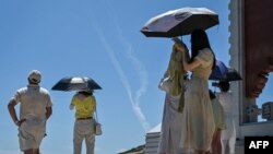 Des touristes qui se trouvaient en bord de mer, sur l'île de Pingtan, ont assisté aux tirs chinois.