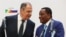 Russian Foreign Minister Sergey Lavrov and Jean-Claude Gakosso, Foreign Minister of the Republic of Congo, meet in the town of Oyo on July 25, 2022. The appearance is part of Lavrov's tour of Africa to strengthen ties with countries on the continent.