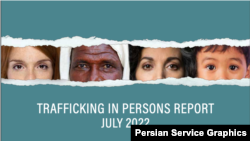 طرح روی جلد گزارش سال ۲۰۲۲ درباره قاچاق انسان