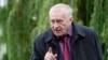 FILE - Russian Liberal Democratic Party leader Vladimir Zhirinovsky speaks during a meeting with animal rights activists in a park in Moscow, Russia, Sept. 9, 2021.