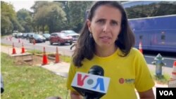 Tatiana Laborde, directora general de SAMU First Response, acudió para ayudar a los inmigrantes llevados a Washington DC, el 15 de septiembre de 2022. [Foto: VOA / Iacopo Luzi]