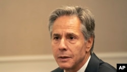 FILE - U.S. Secretary of State Antony Blinken at the 77th United Nations General Assembly on Sept. 23, 2022.