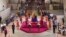 The first members of the public pay their respects as the vigil begins around the coffin of Queen Elizabeth II in Westminster Hall, London, Sept. 14, 2022, where it will lie in state ahead of her funeral on Monday. 