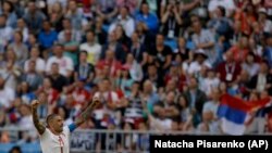 الکساندر کولاروف، پس از به ثمر رساندن گول به نفع تیم سربستان، در برابر کوستاریکا.