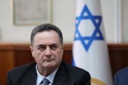 FILE - Israel's acting foreign minister, Israel Katz, attends the weekly cabinet meeting in Jerusalem, Feb. 24, 2019.