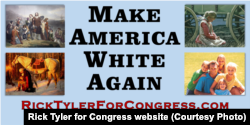 In June 2016, Tennessee congressional candidate Rick Tyler's campaign posted this billboard in Polk County, Tennessee.