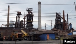 Idled blast furnaces at U.S. Steel Corp's Granite City Works in Granite City, Illinois, July 5, 2017. U.S. President Donald Trump is considering steel import curbs based on a national security review of the industry.