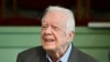 Mantan presiden Jimmy Carter saat mengajar Sekolah Minggu di Gereja Baptis Maranata di Kota Plains, Georgia, 3 November 2019. (Foto: John Amis/AP Photo)