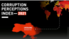 На Фото: Елемент презентації " Індексу сприйняття корупції-2021"