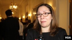 拜登总统特别助理、白宫国家安全委员会中国与台湾事务高级主任劳拉·罗森伯格（资料照片，2018年1月16日）