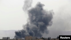 Suriyaning Kobani shahridagi manzara, 3-oktabr, 2014