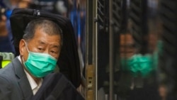 FILE - In this Feb. 1, 2021, photo, democracy advocate Jimmy Lai leaves Hong Kong's Court of Final Appeal.