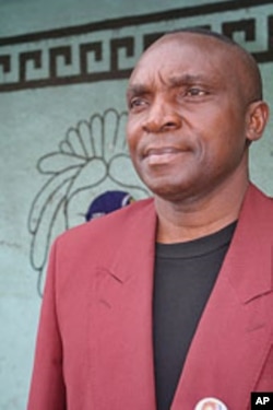 Wemba Katina, parliamentary candidate and regional head of Union for Democratic and Social Progress [UDPS], the party of Etienne Tshisekedi, shares his thoughts, in Goma, DRC, December 6, 2011.