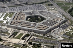 FILE - A photo shows an aerial view of the Pentagon building near Washington, June 15, 2005. Under President Donald Trump's proposal, the U.S. Defense Department would have its annual budget increased by about 10 percent to a total of $639 billion.