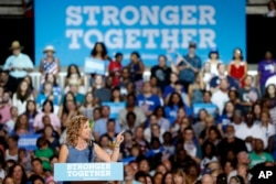 U.S. Rep. Debbie Wasserman Schultz, chairwoman of the Democratic National Committee, speaks during a campaign event for presidential candidate Hillary Clinton at the Florida State Fairgrounds Entertainment Hall in Tampa, July 22, 2016.