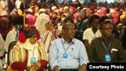 Participants listen to a presentation at the Mogadishu Book Fair in Mogadishu, Somalia. (Courtesy - Mogadishu Book Fair)
