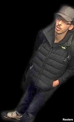 Salman Abedi, the bomber behind the Manchester suicide bombing, is seen in this image taken from CCTV on the night he committed the attack in this handout photo released, May 27, 2017, from the Greater Manchester Police.