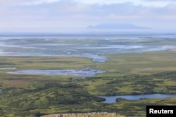 FILE - The lagoon complex is seen in the Izembek National Wildlife Refuge, located in Alaska's Aleutian Islands, in this U.S. Fish and Wildlife Service picture taken Aug. 24, 2010.