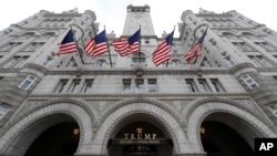 FILE - The Trump International Hotel is seen at 1100 Pennsylvania Ave. NW, in Washington, Dec. 21, 2016.
