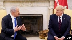 15 Eylül 2020'de Başkan Donald Trump, Oval Ofis'te İsrail Başbakanı Benyamin Netanyahu ile biraraya geldi.