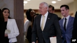 House Minority Whip Steny Hoyer, D-Md., arrives for a caucus meeting on Capitol Hill in Washington, Nov. 28, 2018. 